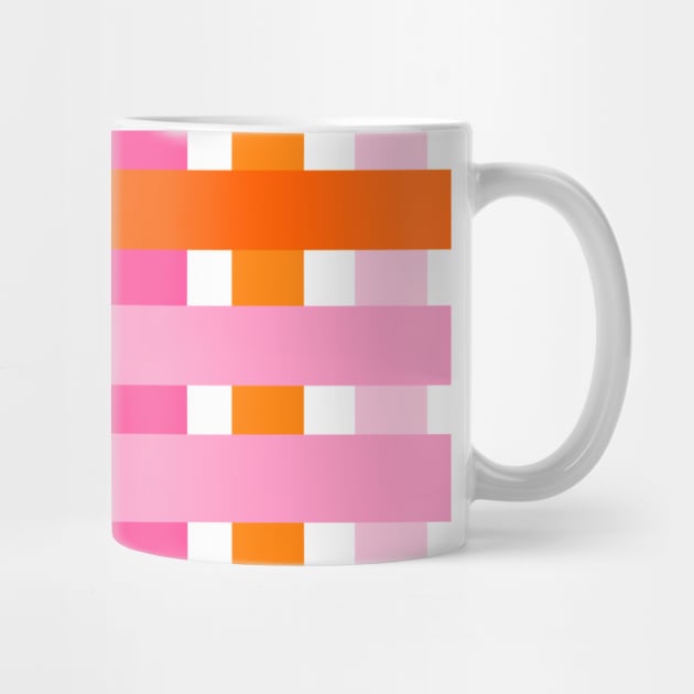 Pink and Orange, Check, Plaid by OneThreeSix